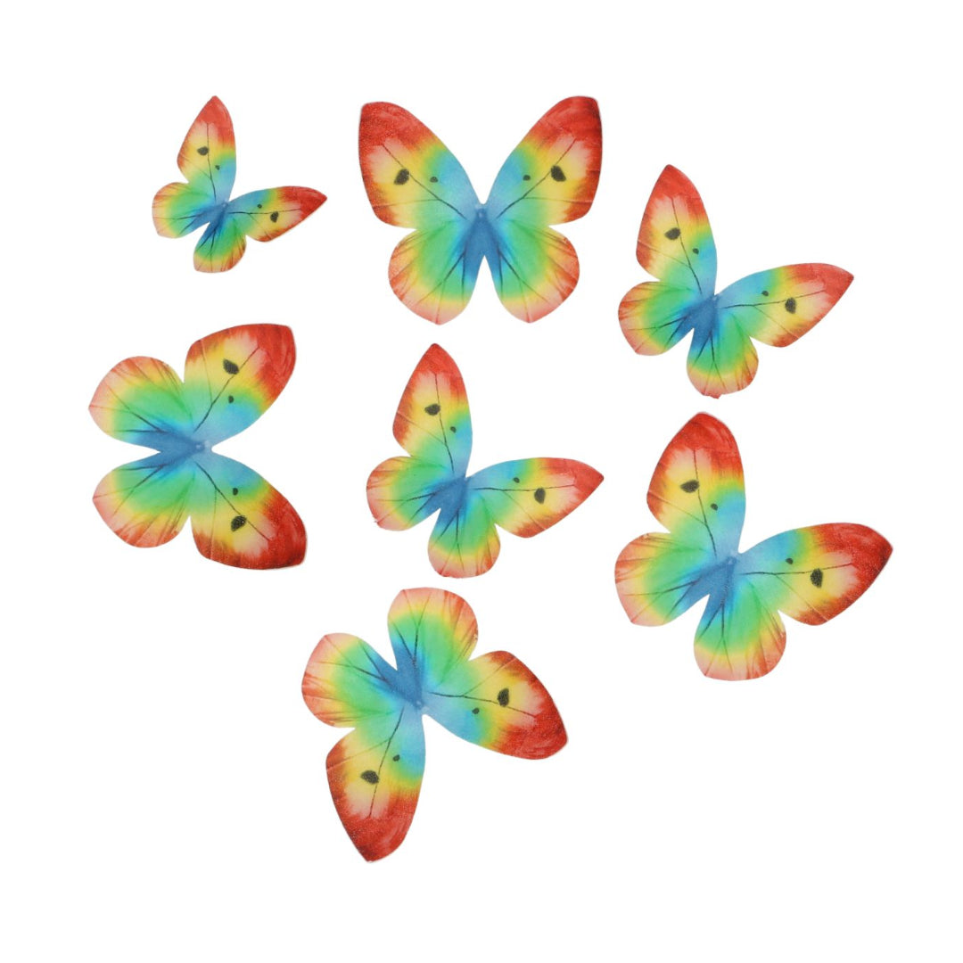 Edible Wafer Butterflies - Rainbow