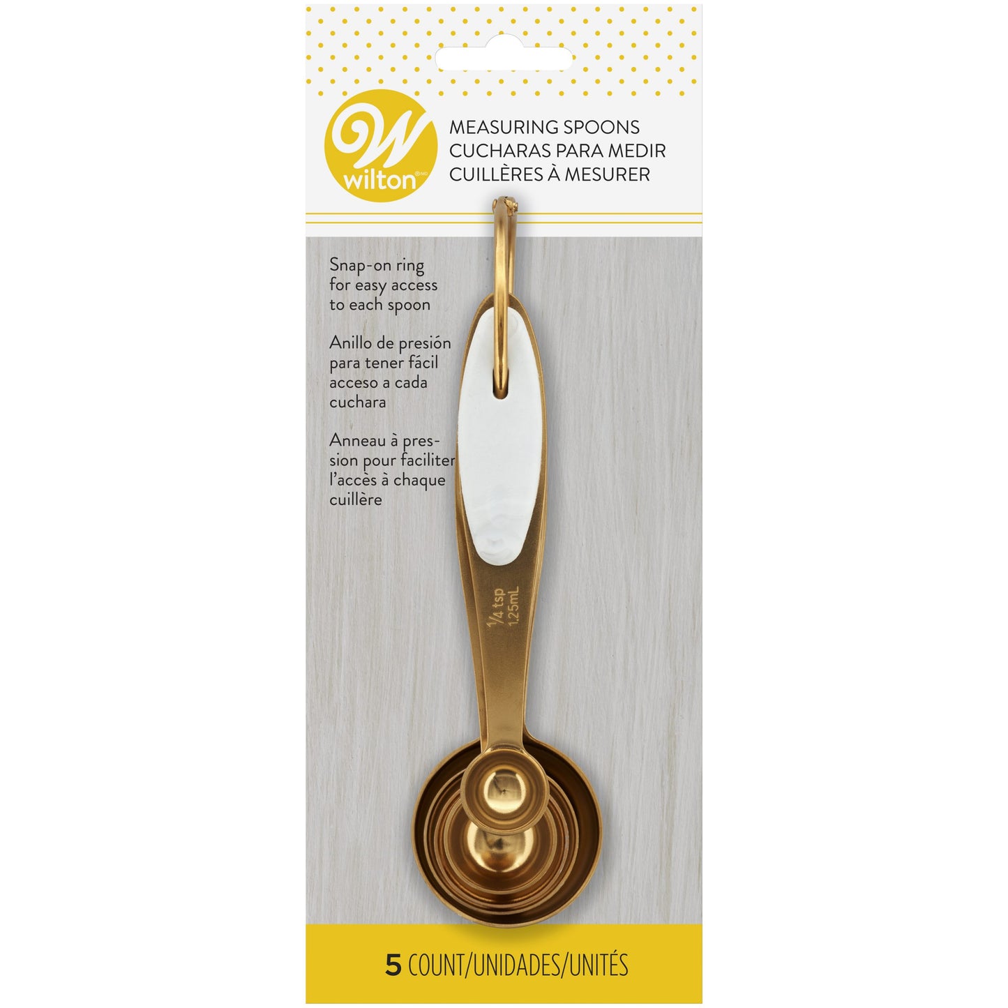 Gold Measuring Spoons 5pc