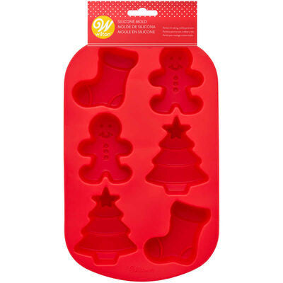 Silicone Mould - Stocking, Boy & Tree