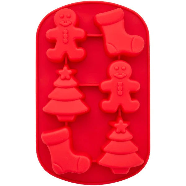 Silicone Mould - Stocking, Boy & Tree