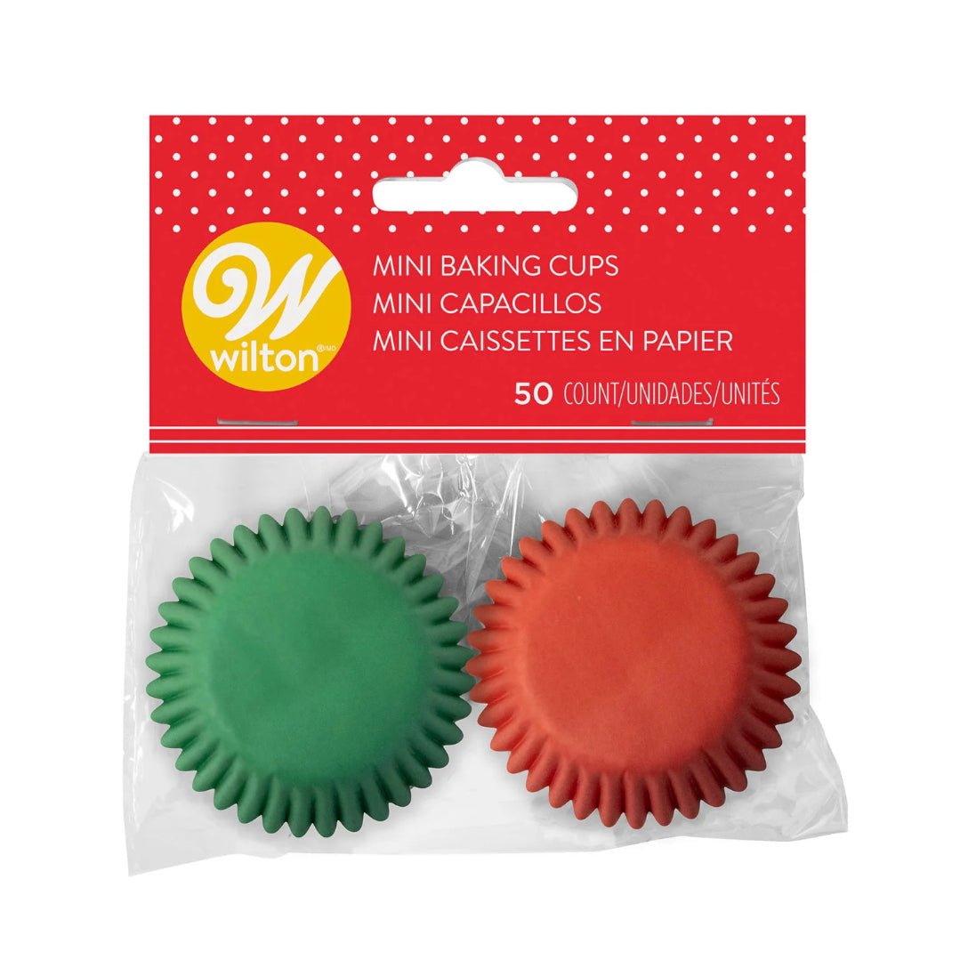 Mini Baking Cup- Red and Green 50ct