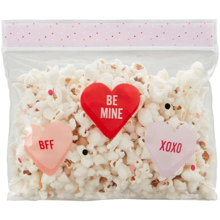 Resealable Candy Heart Treat Bag 20ct