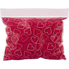 Resealable Treat Bag Scatter Heart 20ct