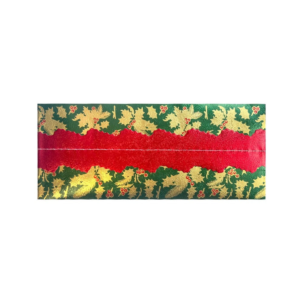Cake Frill Holly Print Plain Centre