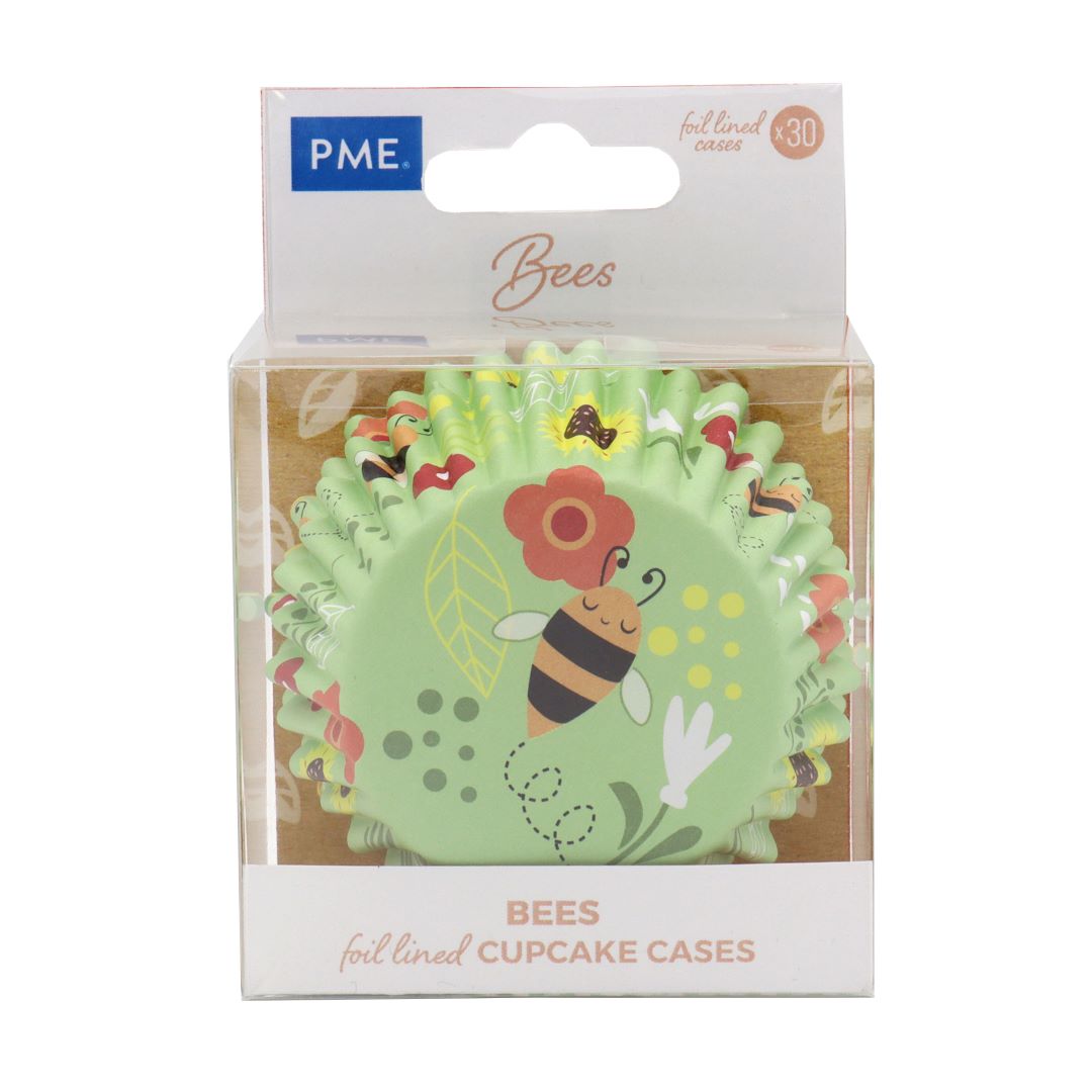 Cupcake Cases Foil Lined – Bees 30pk