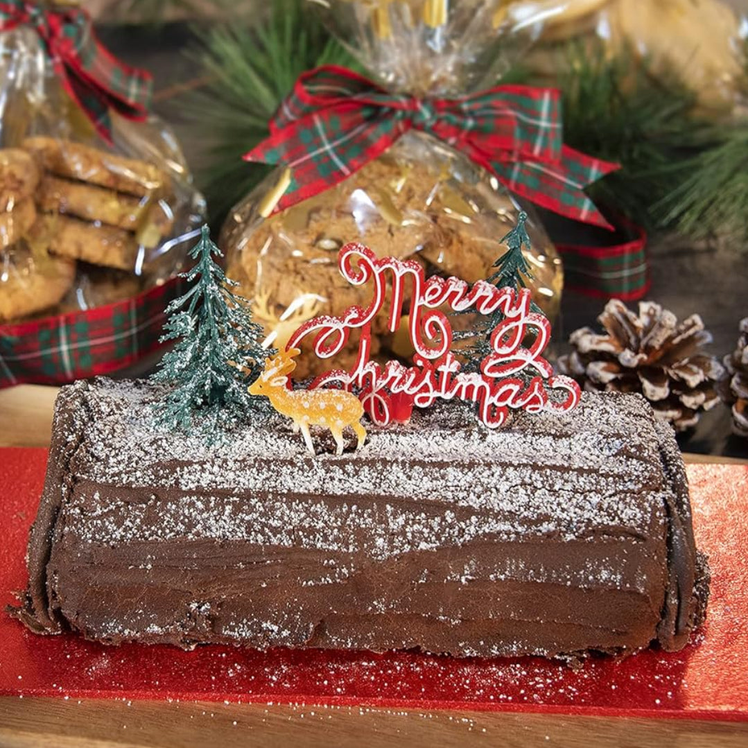 Nostalgic Script Motto Cake Topper Red