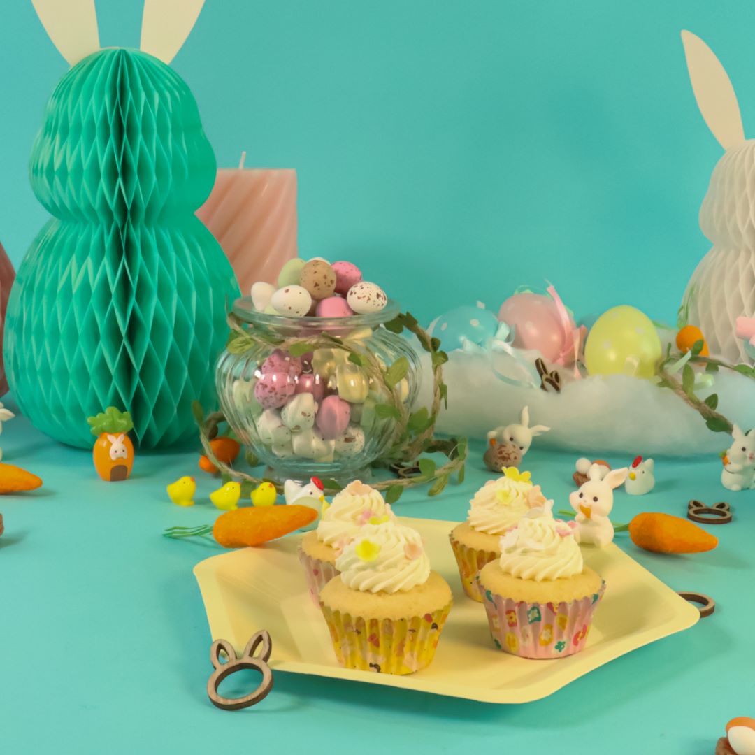 Mini Foil-lined Cupcake Cases - Easter 60pk