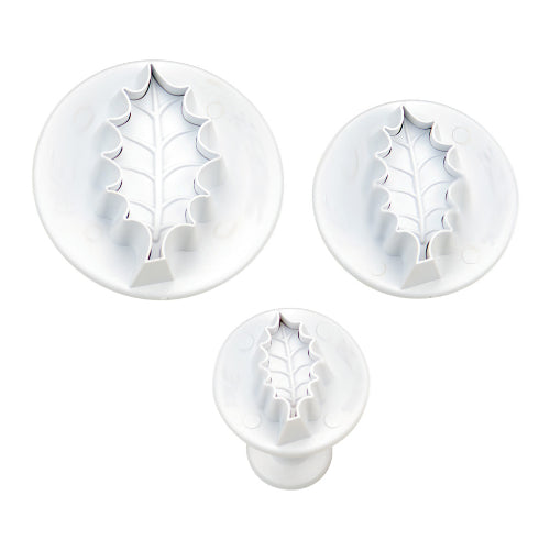 Veined Holly Leaf Plunger Cutter Set