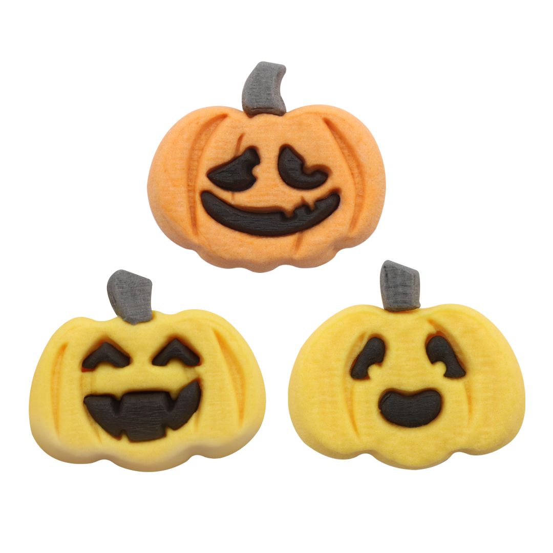 Edible Sugar Decorations - Pumpkins 12pc