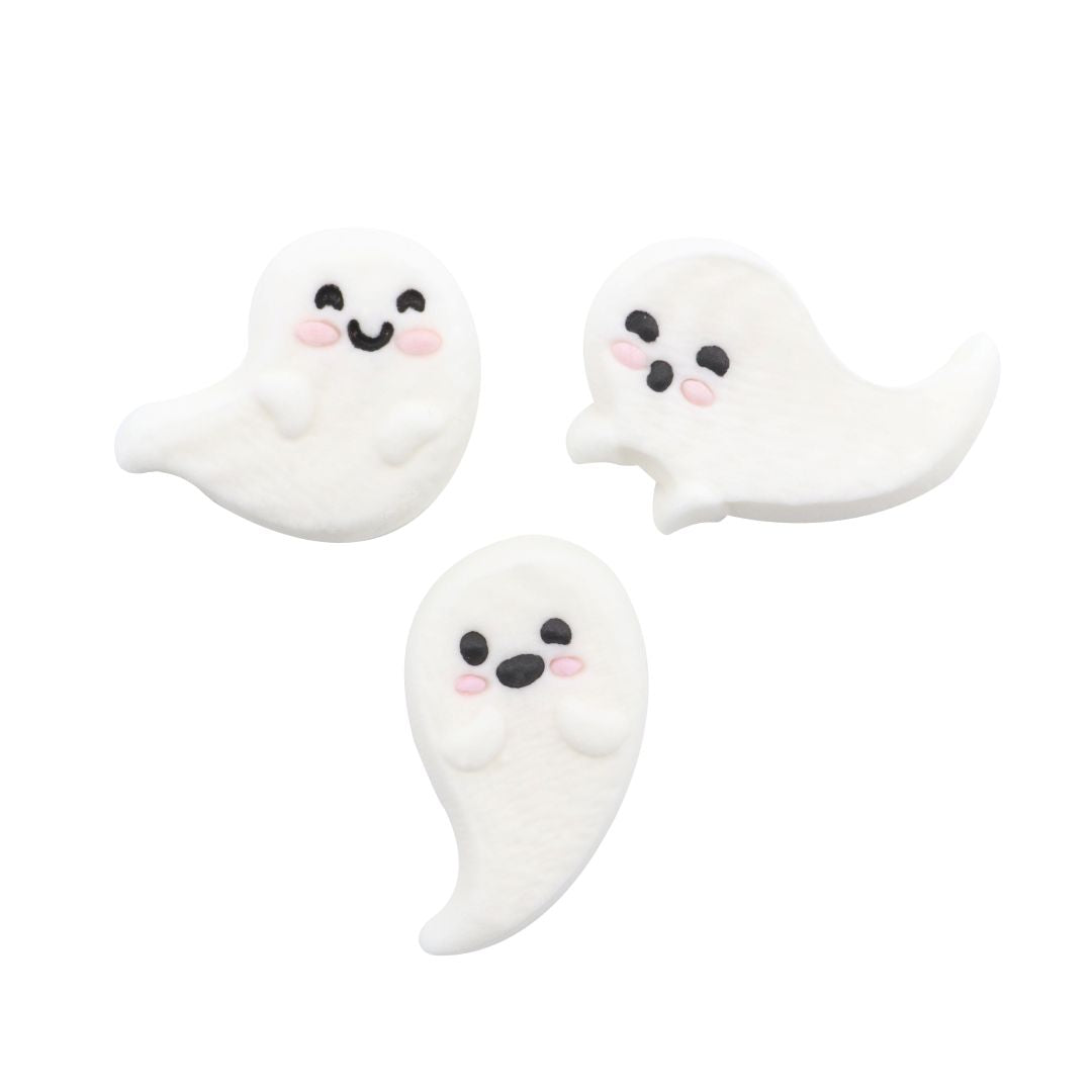 Edible Sugar Decorations - Friendly Ghosts 12pc