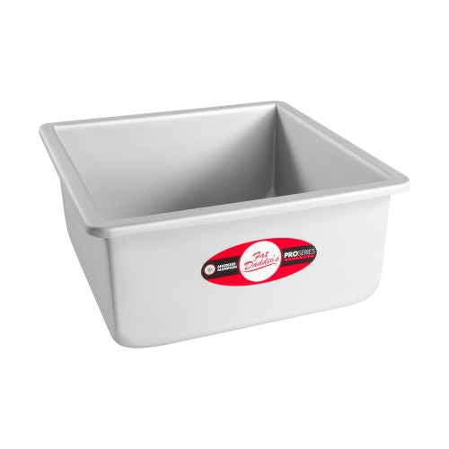 Square cake pan solid bottom 8x8x4