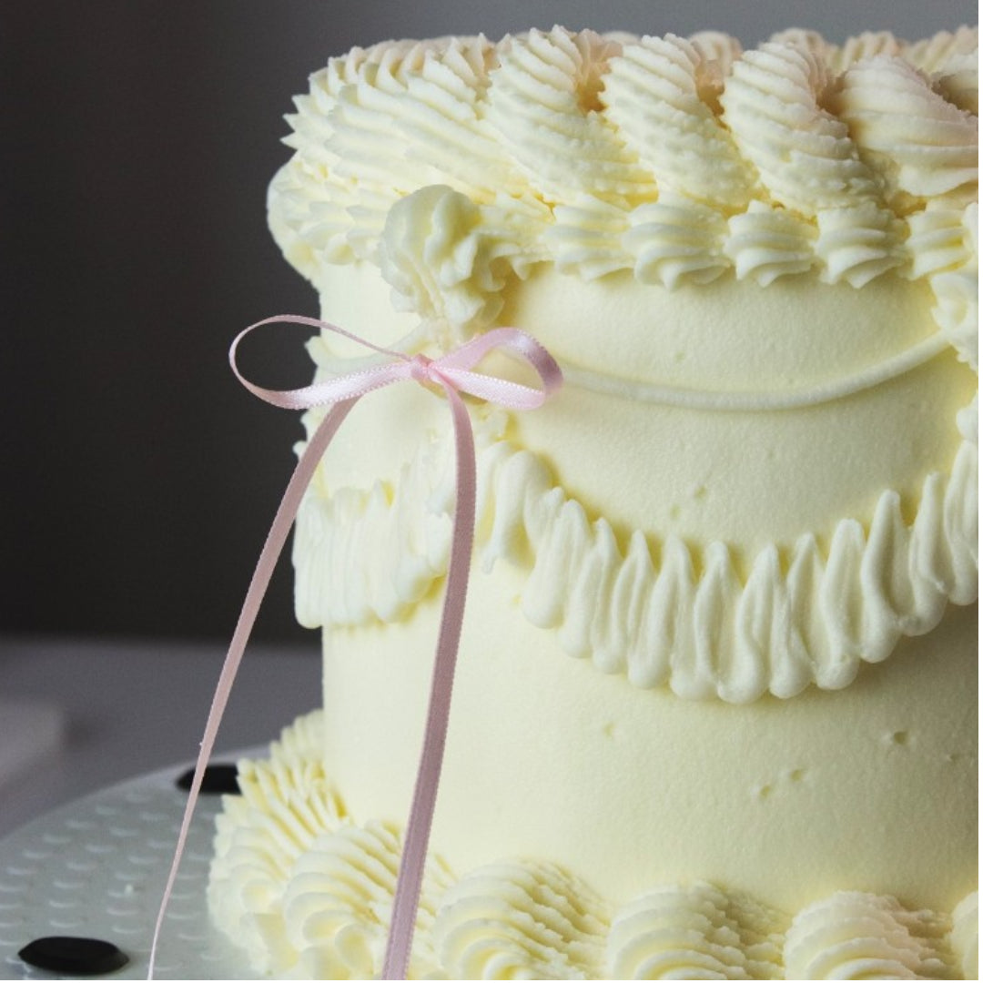 Ribbon Bow Cake Toppers – Light Pink 8pk