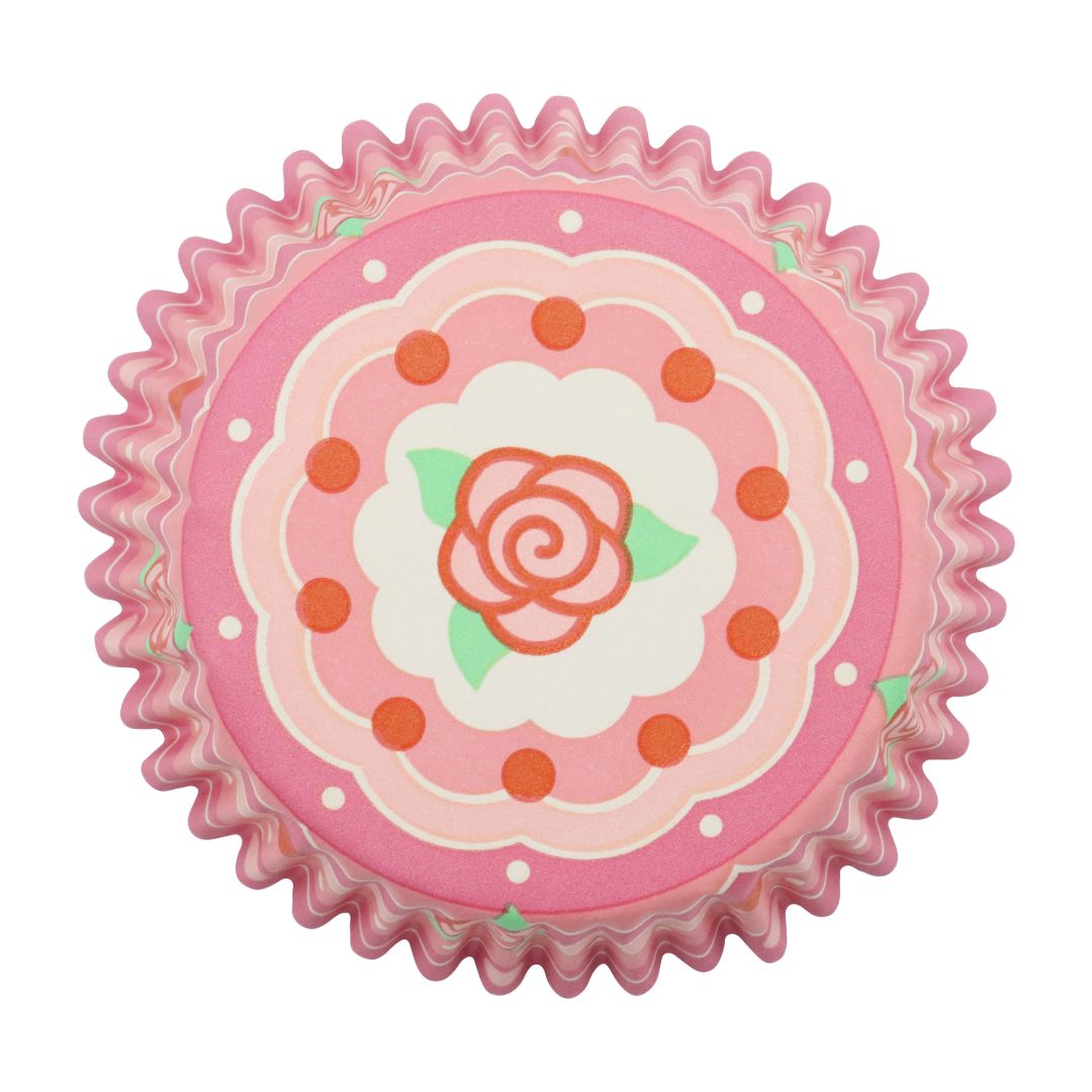 Cupcake Cases Foil Lined – Vintage Roses 30pk