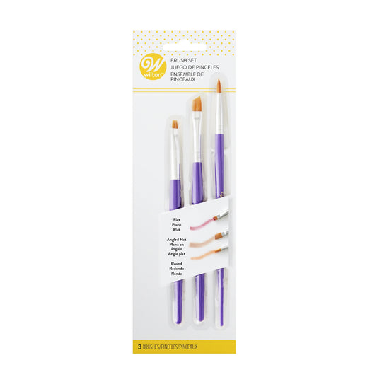 Cake & Cookie Decorating Brush Set 3pc
