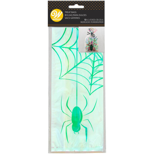Treat Bag Std Iridescent Spider 10ct
