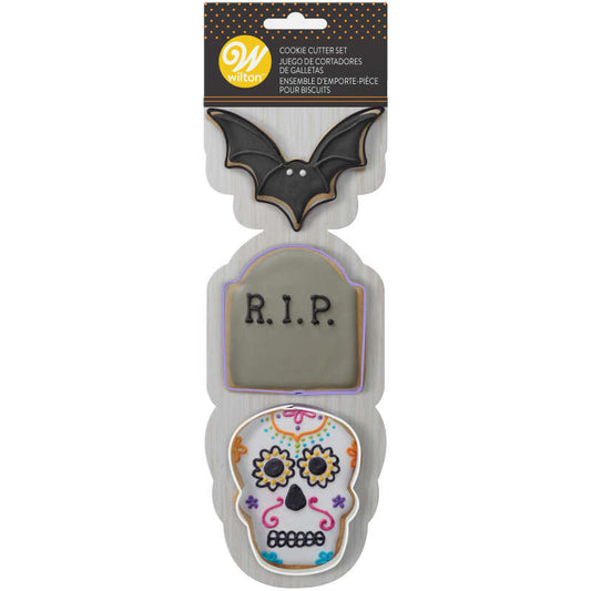 CC Set- Bat Headstone Skull 3pc
