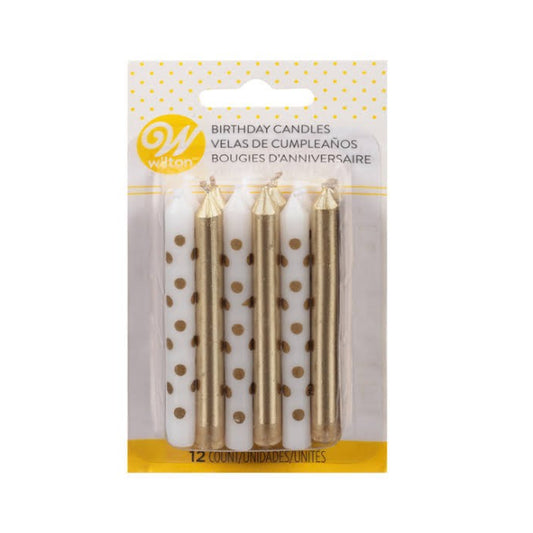 Candles- Gold Dot Combo 12pk