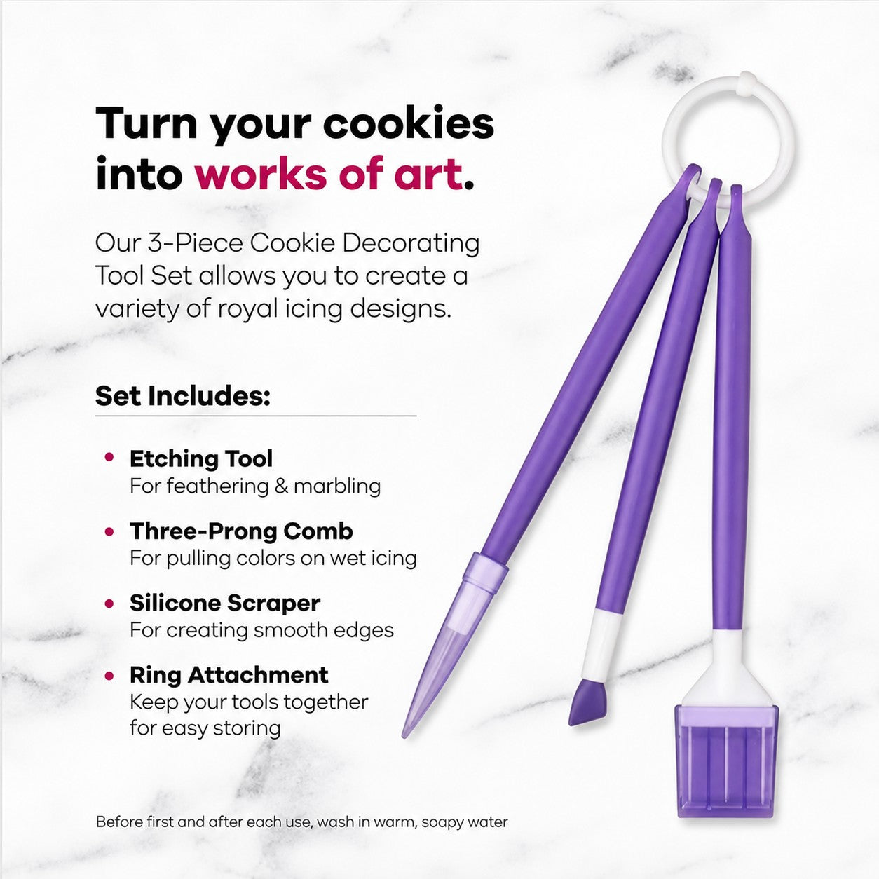 Cookie Decorating Tool Set 3pc