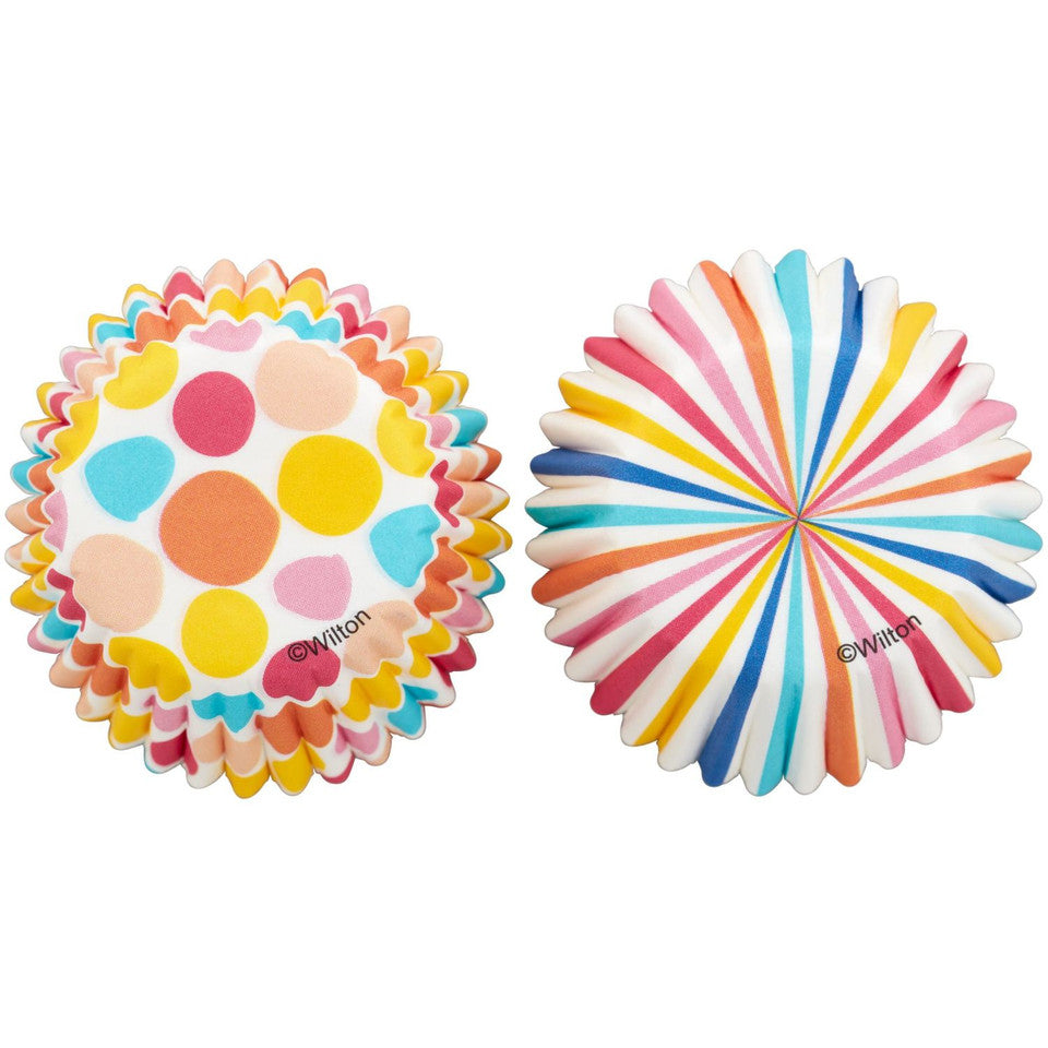 Mini Baking Cups- Dot Stripe 100ct