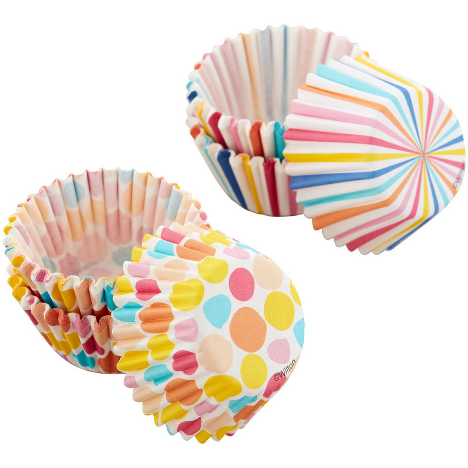 Mini Baking Cups- Dot Stripe 100ct