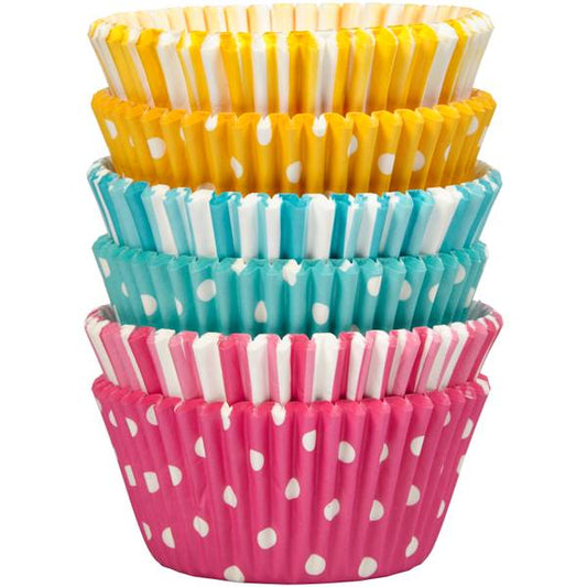 Std Baking Cups- Polka Dots and Stripes 150ct