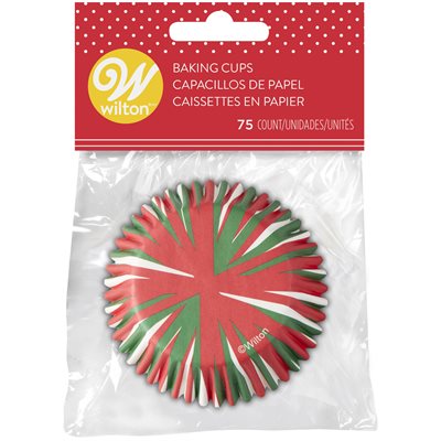 Baking Cup Std - Assorted Holiday Swirl 24ct