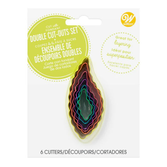 Fondant Cut-Out Set 6pc - Leaf