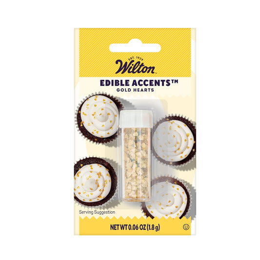 Edible Glitter- Gold Hearts