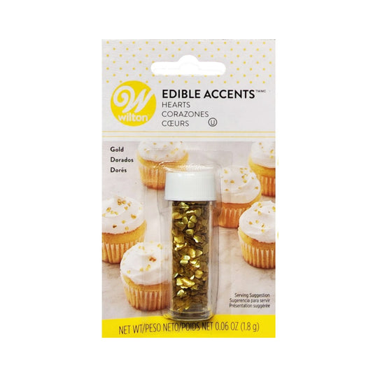Edible Glitter- Gold Hearts