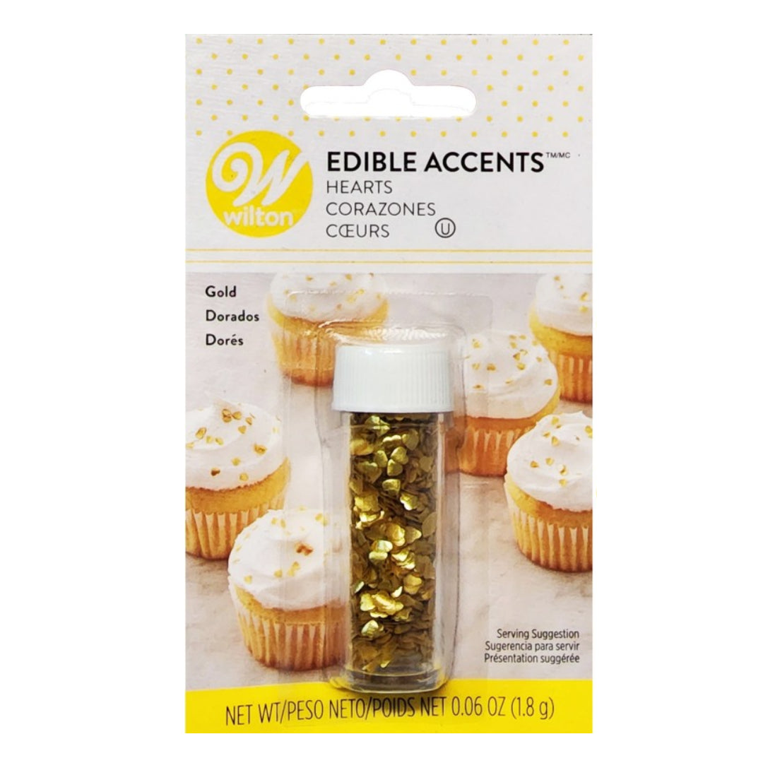 Edible Glitter- Gold Hearts