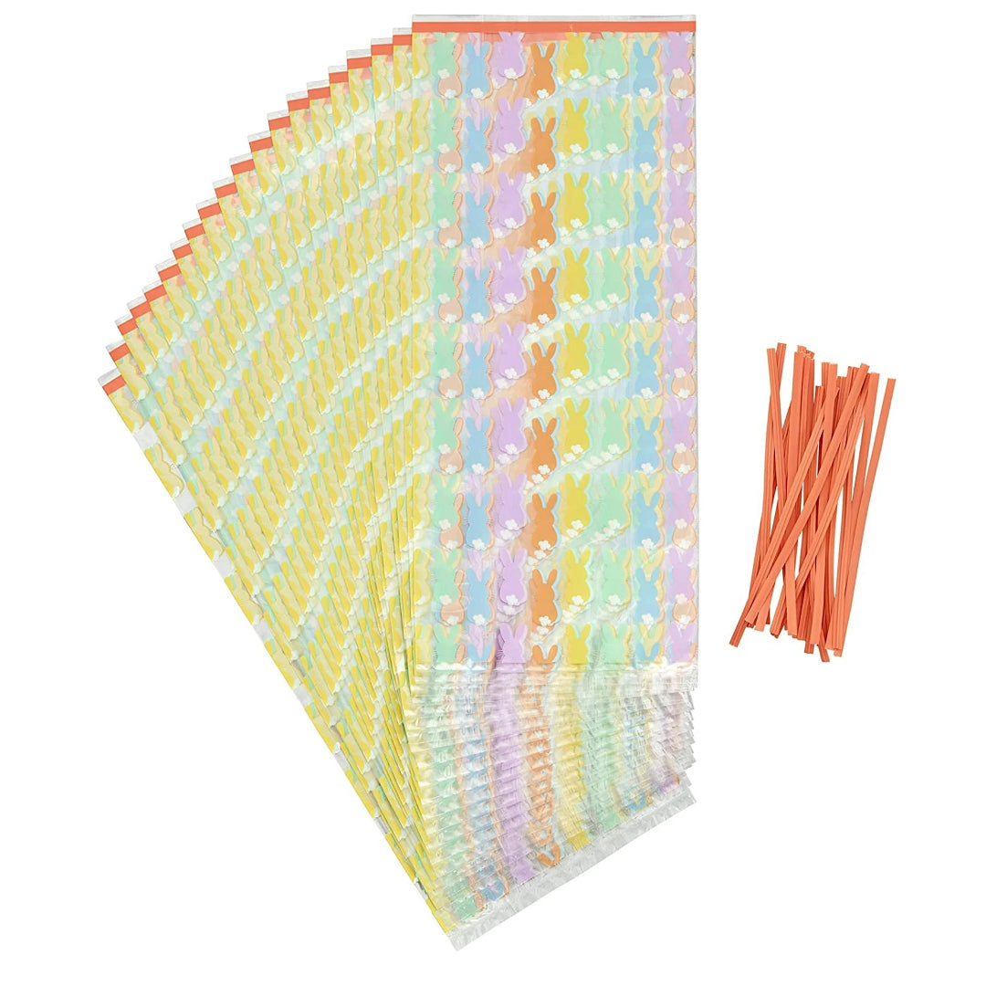 Treat Bags- Colourful Bunny 20ct