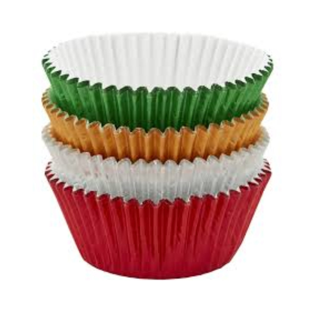 Baking Cup Std - Foil Xmas 48ct