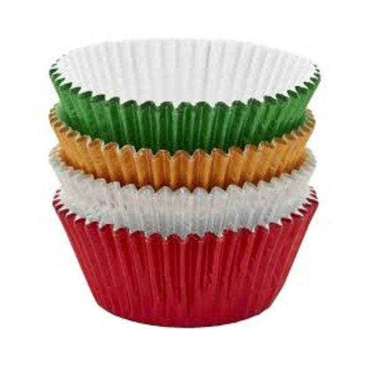 Baking Cup Std - Foil Xmas 48ct