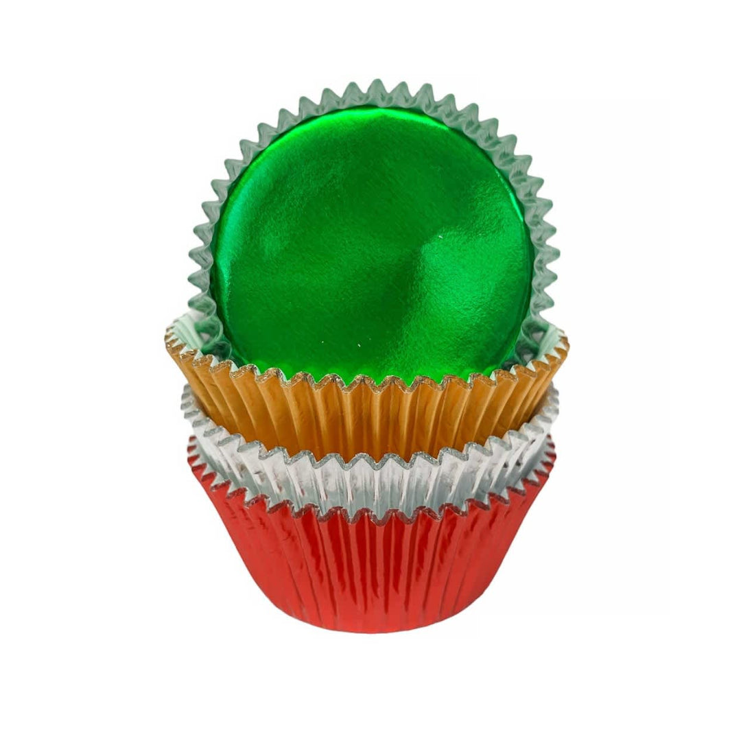 Baking Cup Std - Foil Xmas 48ct