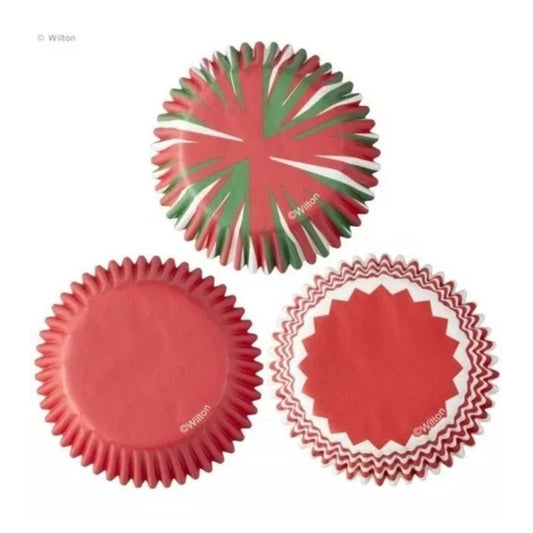 Baking Cup Std - Assorted Holiday Swirl 24ct