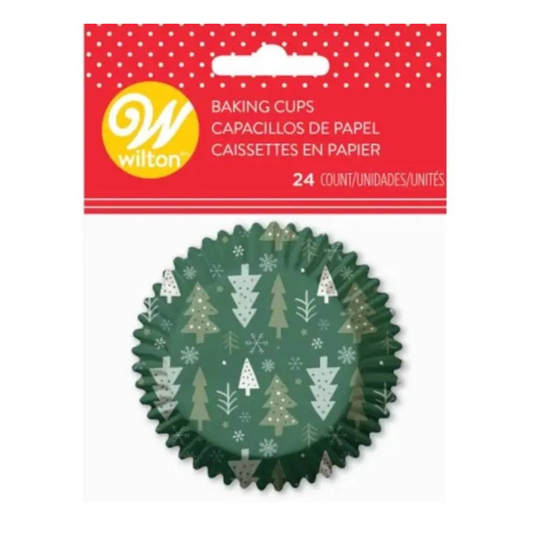 Baking Cup Std - Trees 24ct