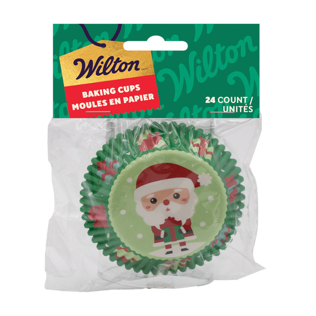 Baking Cup Std - Santa & Gifts 24ct