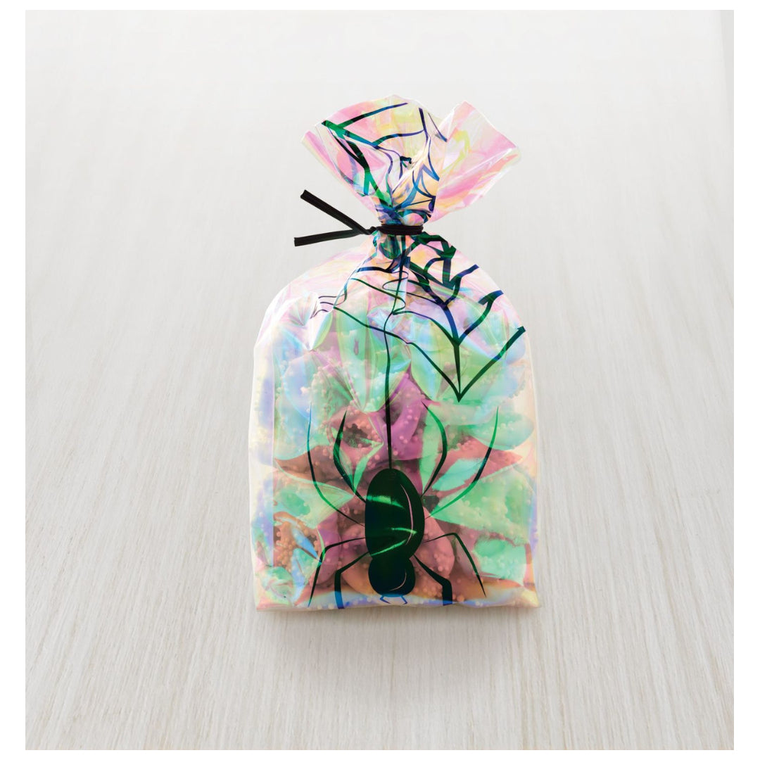 Treat Bag Std Iridescent Spider 10ct