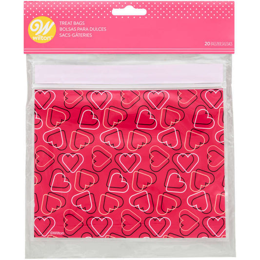 Resealable Treat Bag Scatter Heart 20ct