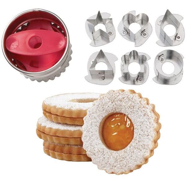 Round Linzer Cutter Christmas 7pc