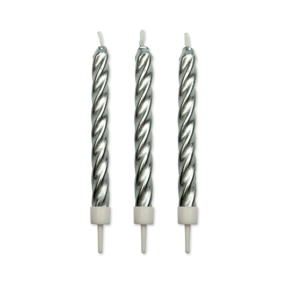 Candles- Metallic Silver 10pk