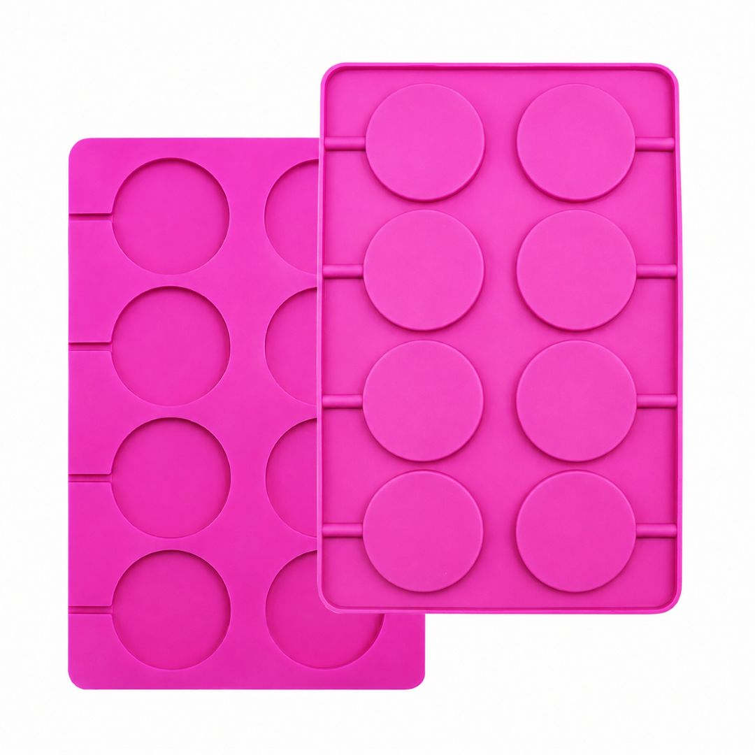 Silicone Round Lollipop Mould 8 cav 2pk