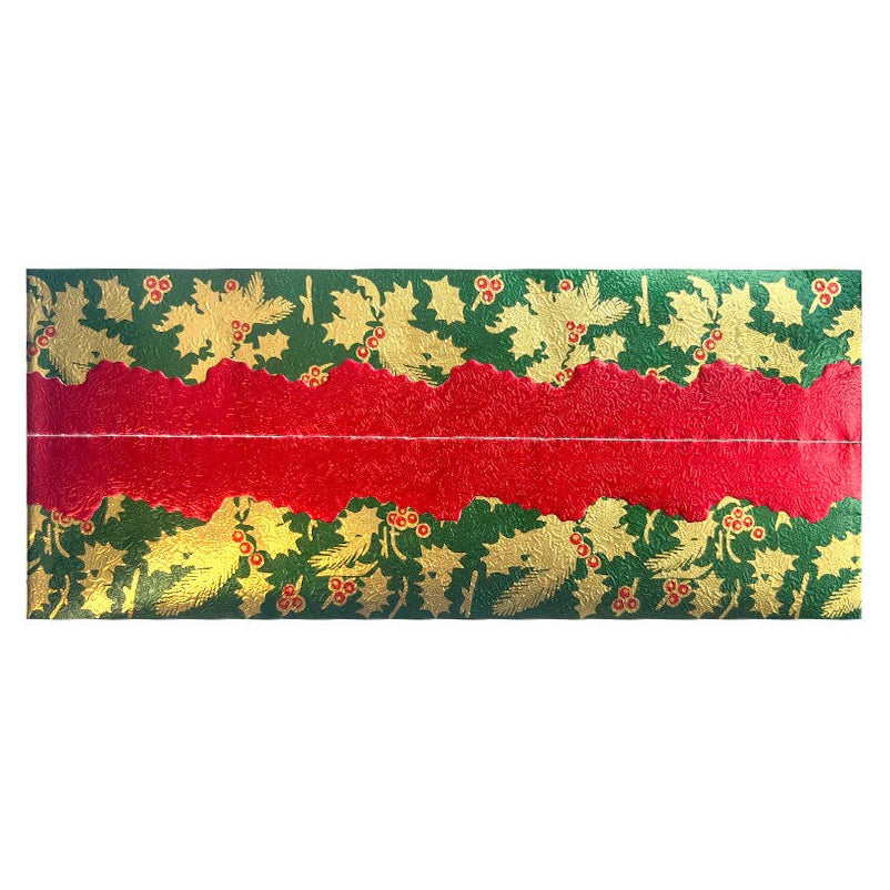 Cake Frill Holly Print Plain Centre