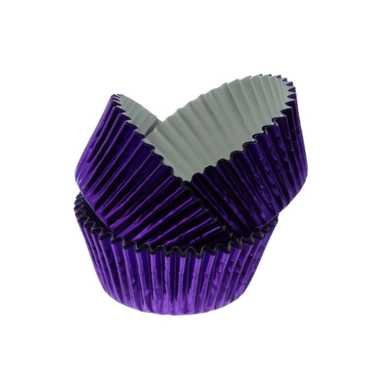 Cupcake Cases Foil - Metallic Purple 30pk