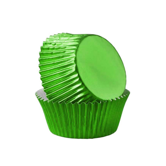 Cupcake Cases Foil- Metallic Green 30pk