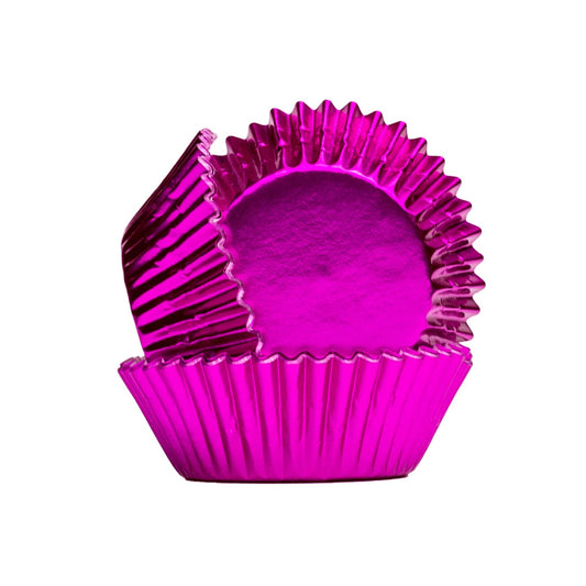 Cupcake Cases Foil- Metallic Pink 30pk