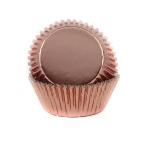 Cupcake Cases Foil- Metallic Rose Gold