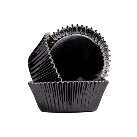 Cupcake Cases Foil - Metallic Black 30pk