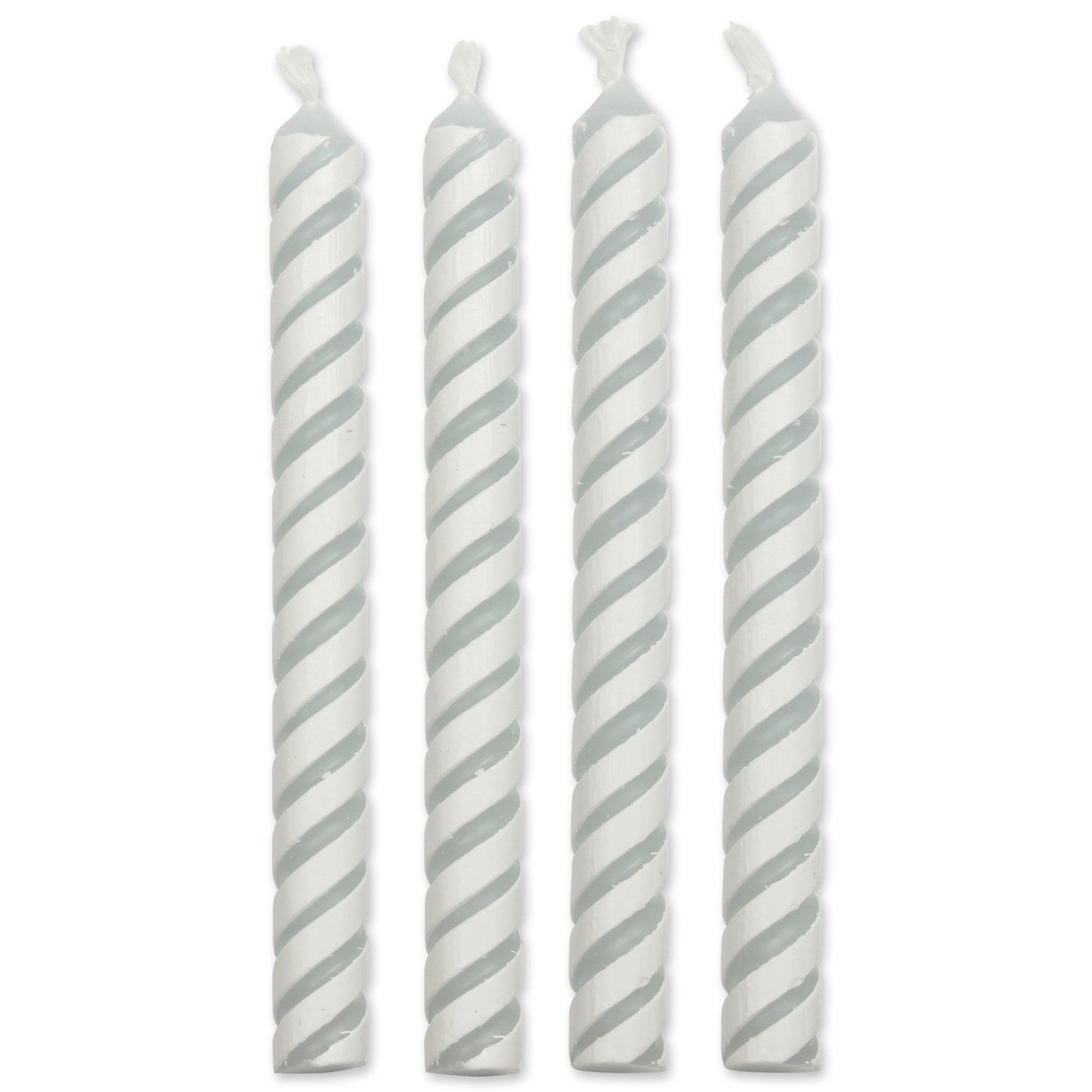 Candles- White Medium Striped 24pk