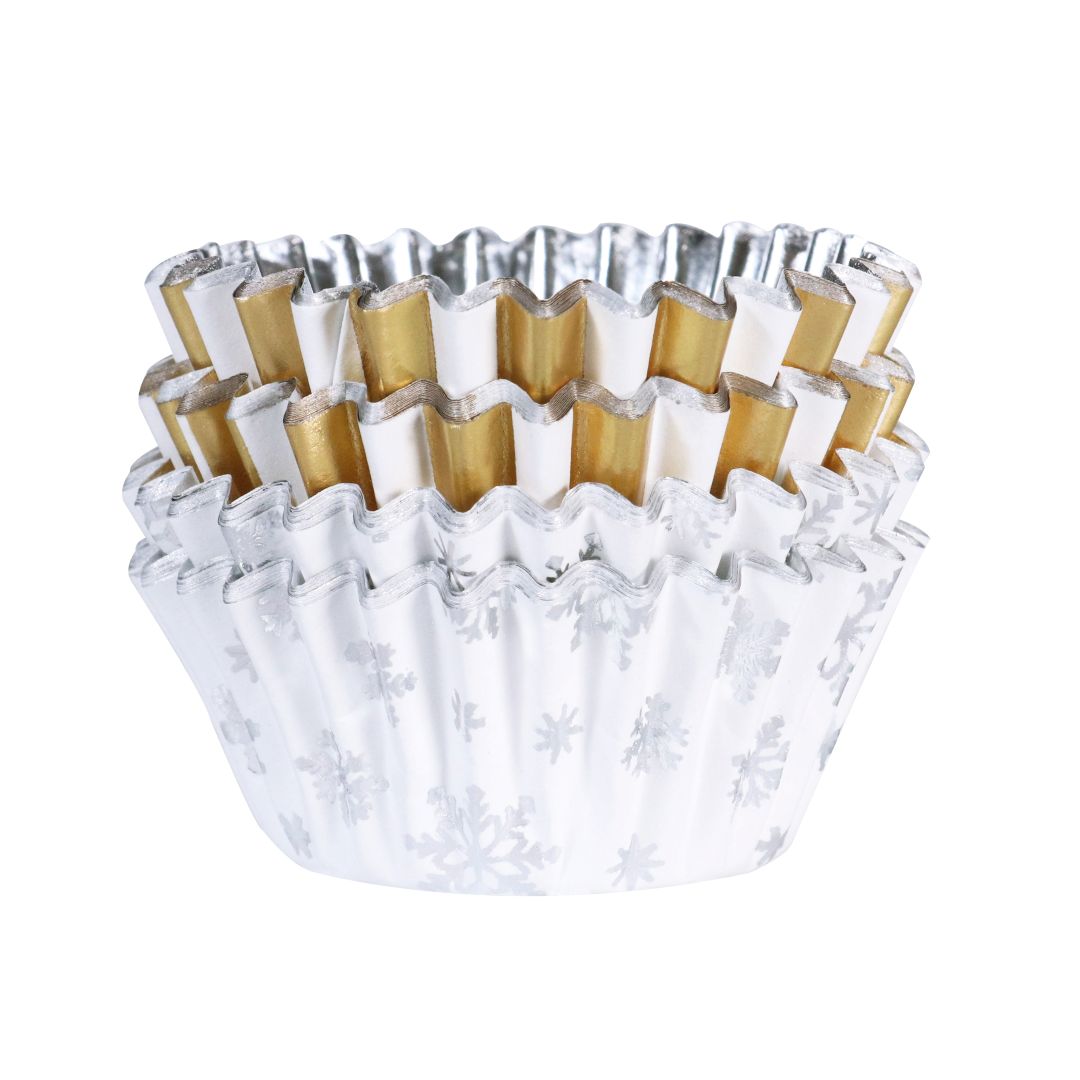 Foil-lined Mini Cupcake Cases - Sparkle 60pk